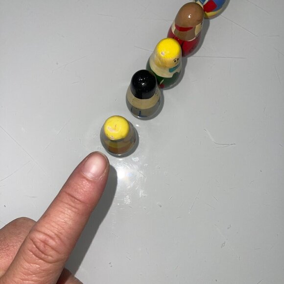 Vintage Folk Art Mini People From Around The World Multicultural Set Of 10 - Picture 6 of 9